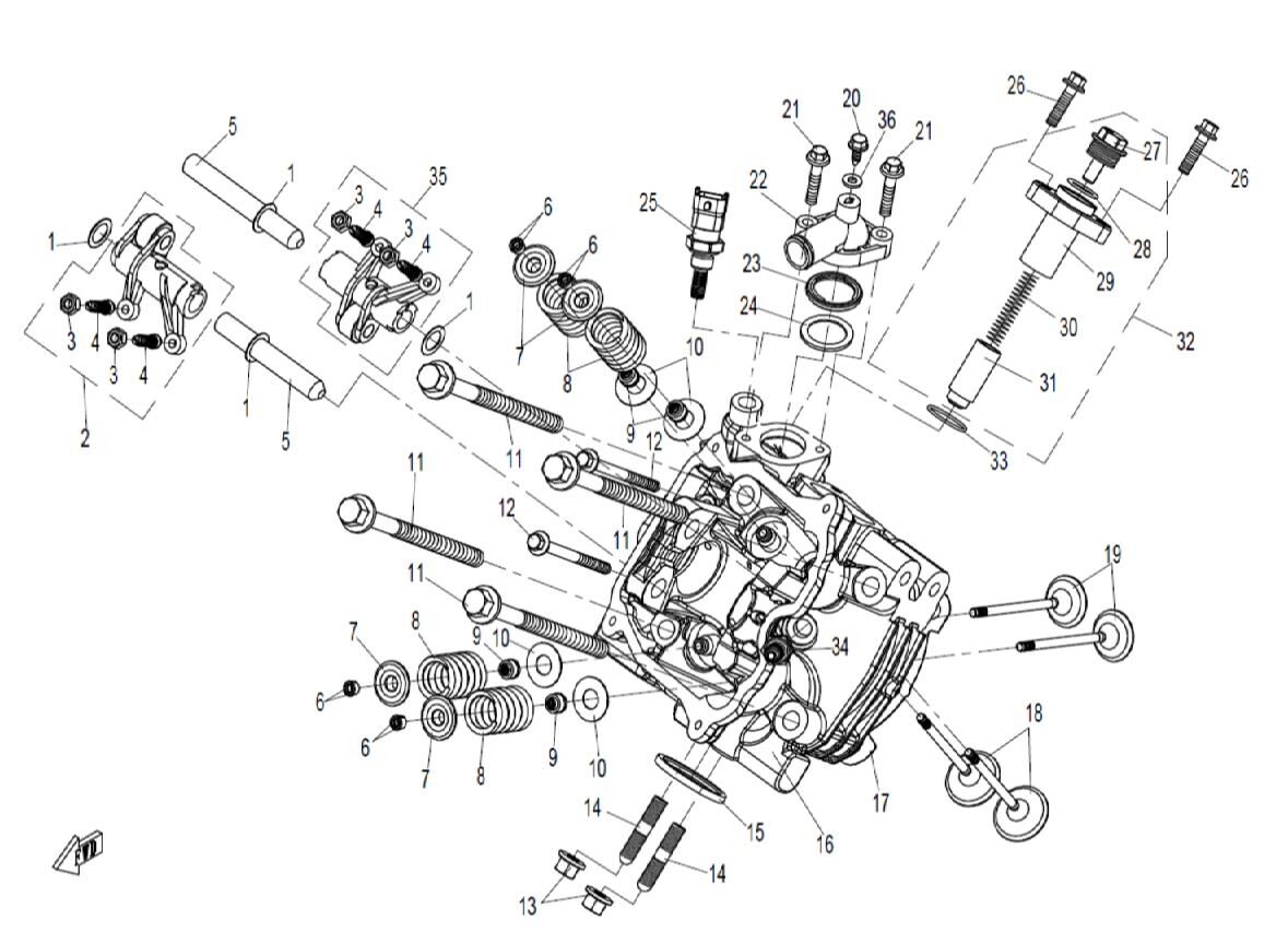 CULASSE 1 POUR ZFORCE 800 2014