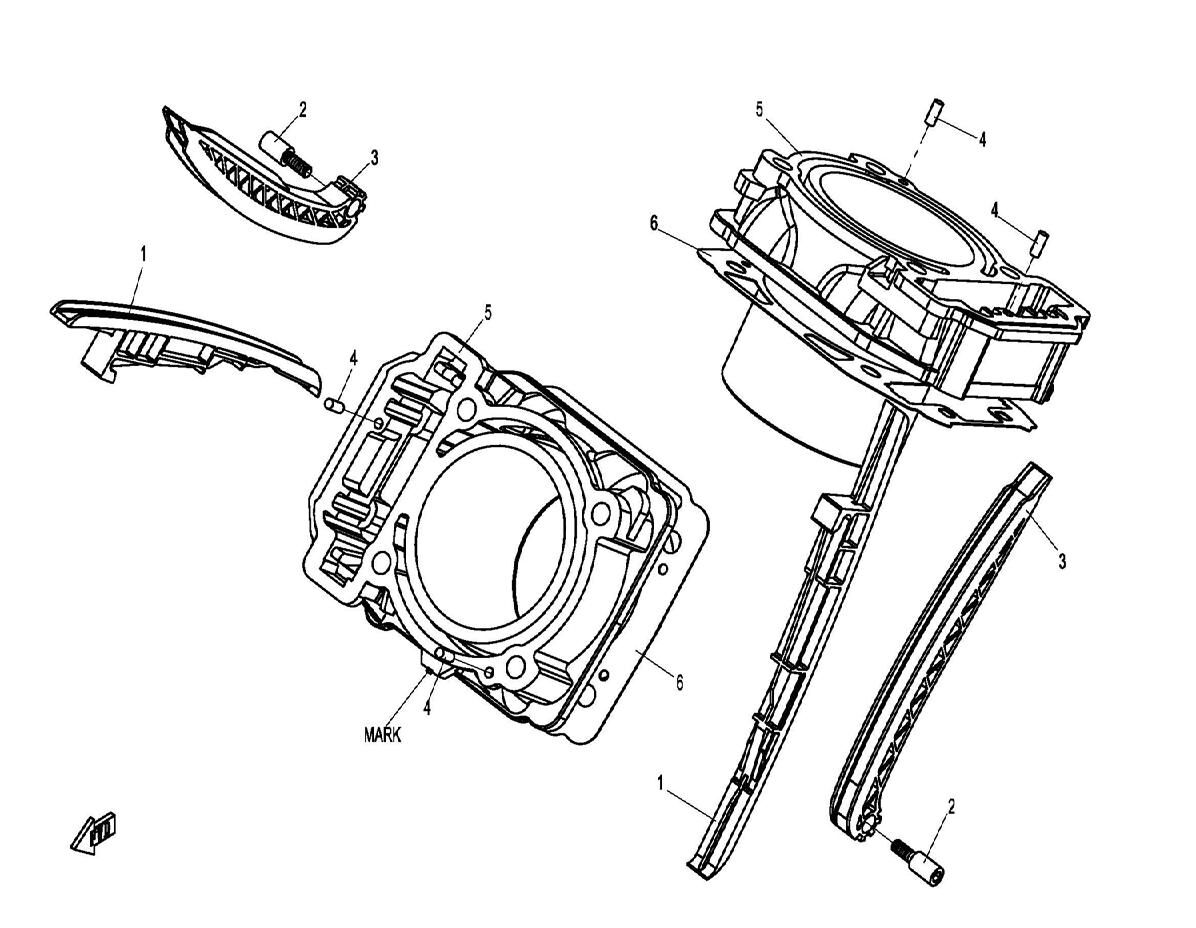 CYLINDRE POUR UFORCE 800 EPS T1 2019