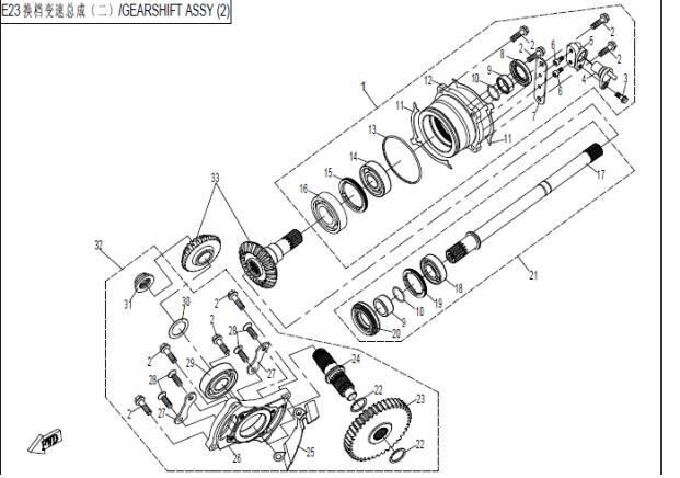 BOITE 2 POUR UFORCE 800 EPS T1 2018
