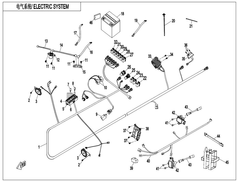 FAISCEAU ELECTRIQUE POUR ZFORCE 1000 SPORT 2022