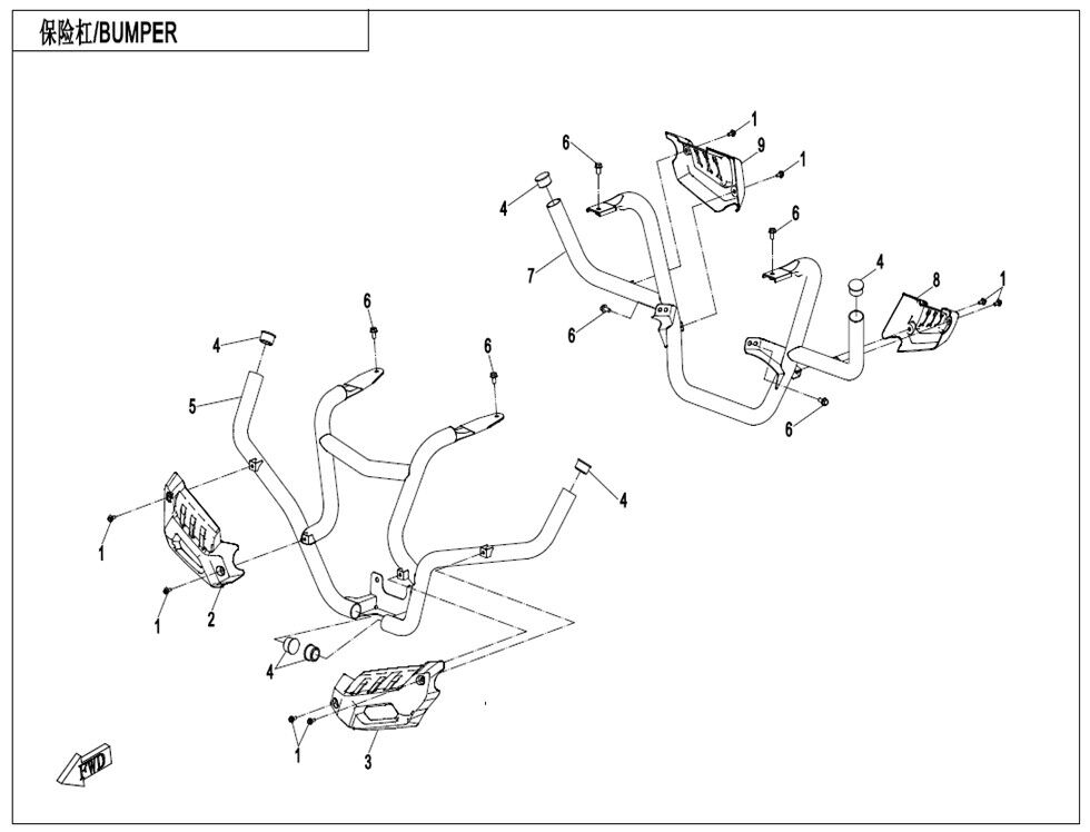 PARE CHOCS OVERLAND POUR CFORCE 1000 T3 EPS 2022