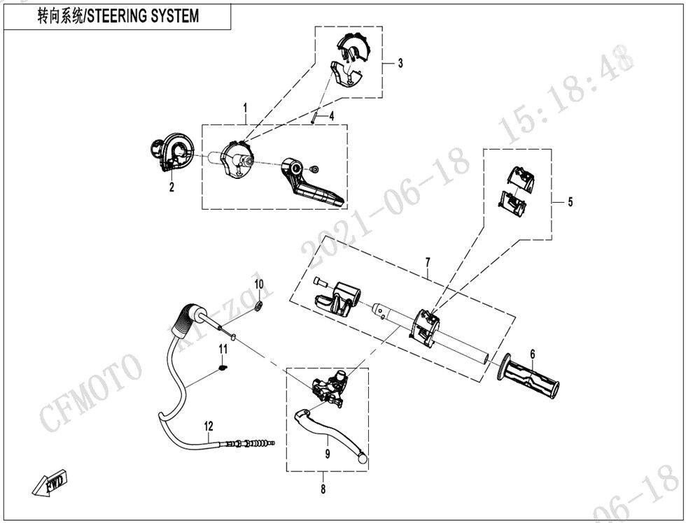 GUIDON POUR CF 700CL X SPORT 2022