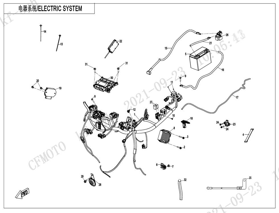 FAISCEAU ELECTRIQUE POUR CF 700CL X SPORT 2021