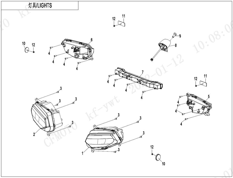 ECLAIRAGE POUR CFORCE 520 L7E LONG EXPERT 2022