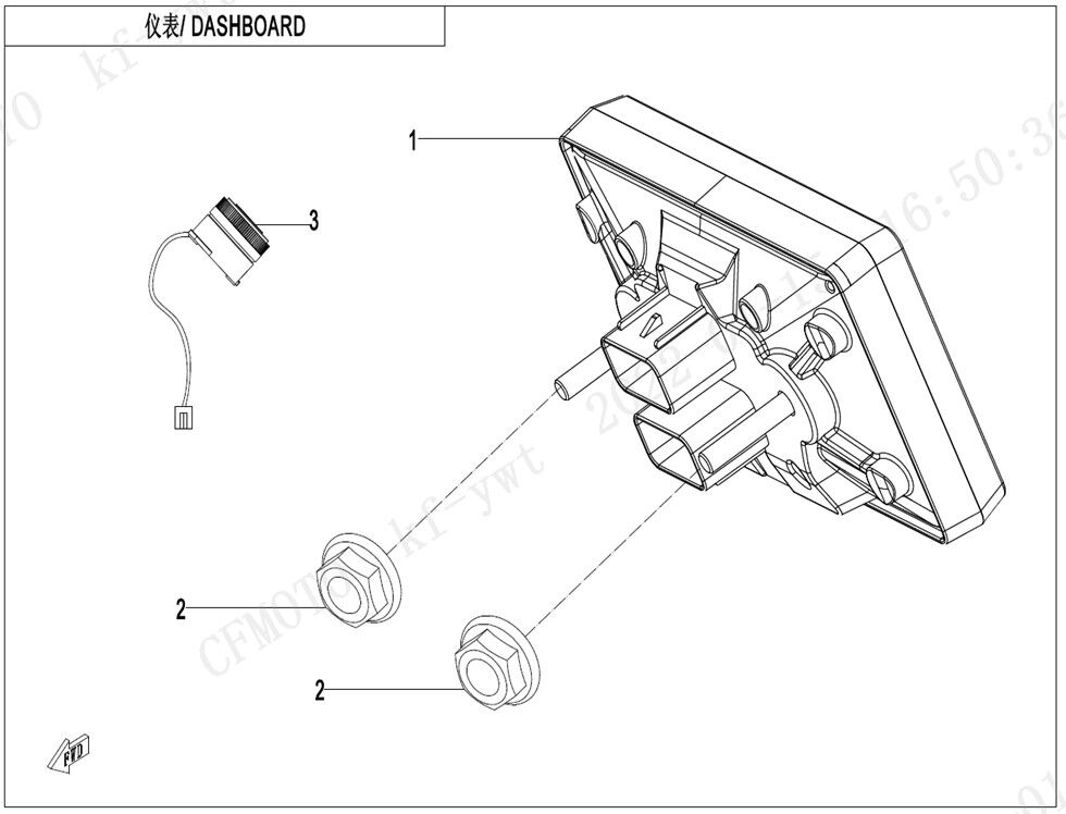 TABLEAU DE BORD POUR CFORCE 520 L7E LONG EXPERT 2022