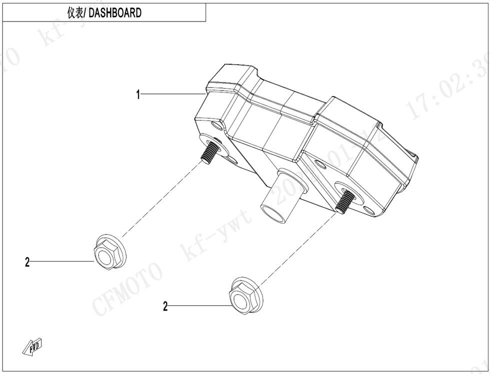 TABLEAU DE BORD POUR CFORCE 450 L7E COURT BASIC 2022