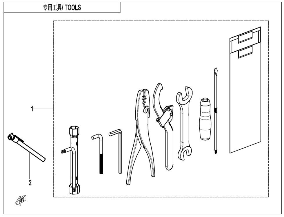 KIT D OUTILLAGE POUR CFORCE 450 L7E COURT BASIC 2022