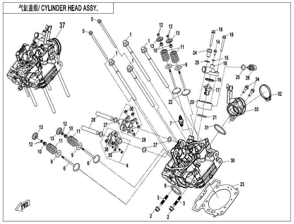 CULASSE POUR CFORCE 520 L7E LONG EXPERT 2022