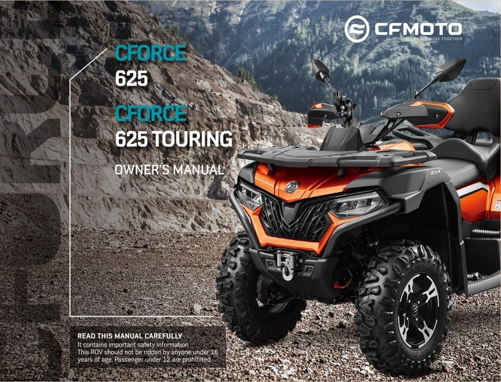 MANUEL UTILISATEUR POUR CFORCE 625 T3 OVERLAND 2023