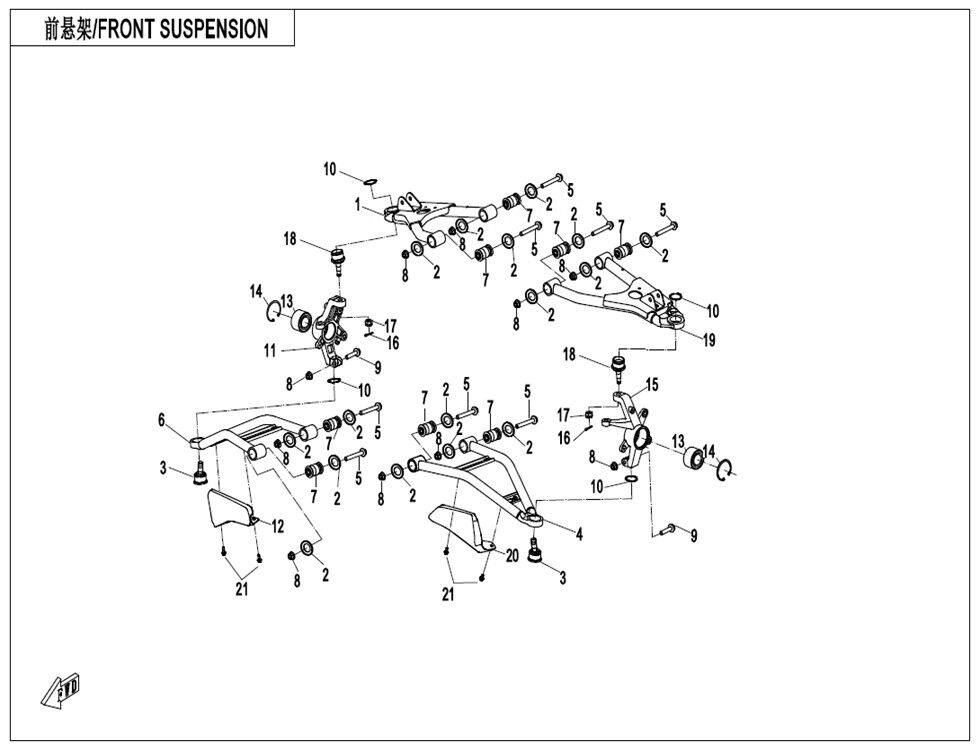 SUSPENSION AVANT POUR CFORCE 1000 EPS L7E 2023
