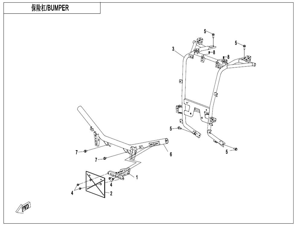PARE CHOCS POUR CFORCE 1000 EPS L7E 2024