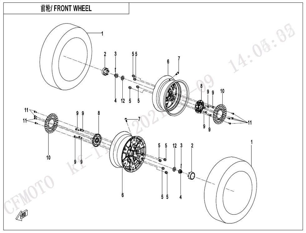ROUES AVANT POUR UFORCE 1000 EPS BICYLINDRE 2023