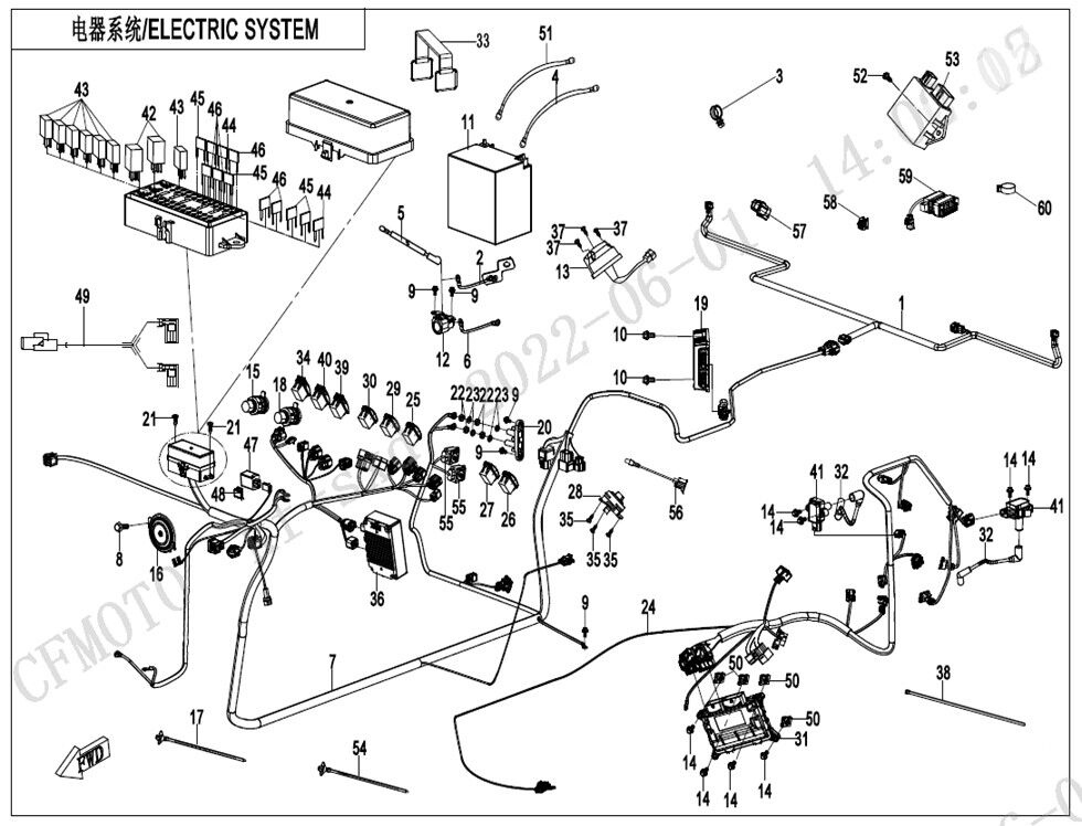 SYSTEME ELECTRIQUE POUR UFORCE 1000 EPS BICYLINDRE 2023
