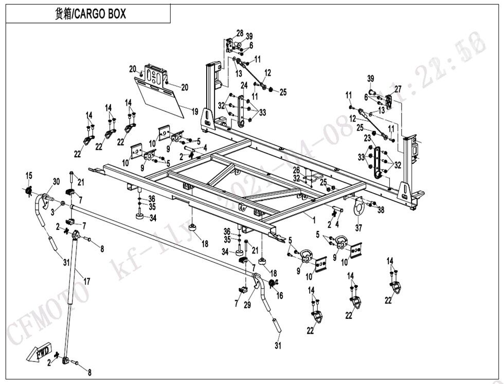 CARGO BOX POUR UFORCE 1000 XL BICYLINDRE 2023