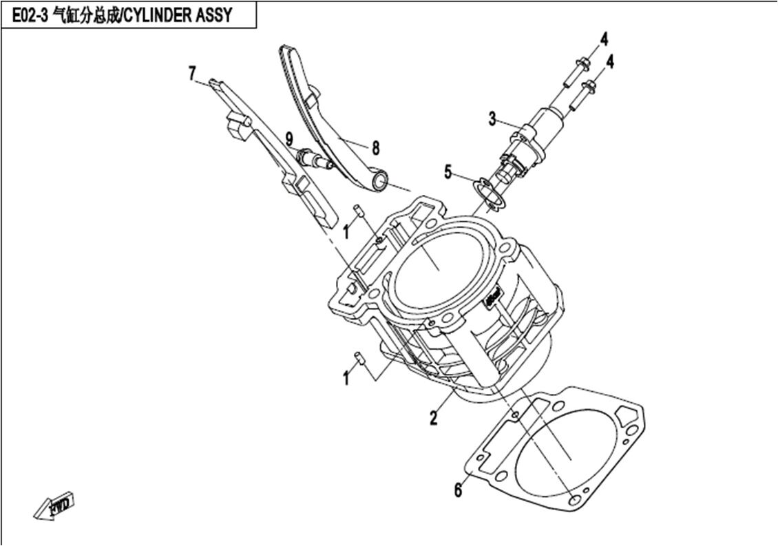 CYLINDRE POUR CFORCE 450 2015