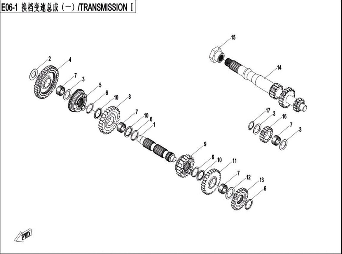 TRANSMISSION 1 POUR CFORCE 450 L7E 2019