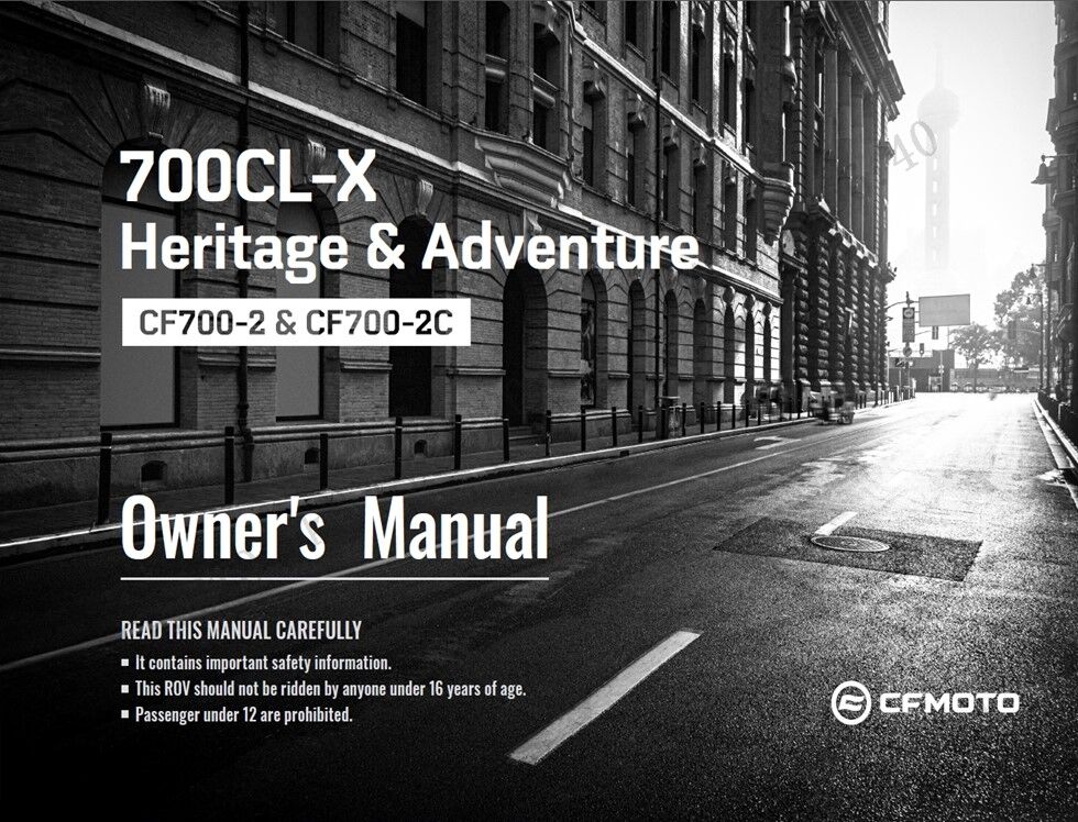 MANUEL UTILISATEUR POUR CF 700CL X ADVENTURE 2023