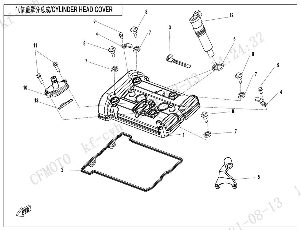CACHE CULBUTEUR POUR CF 700CL X ADVENTURE 2022
