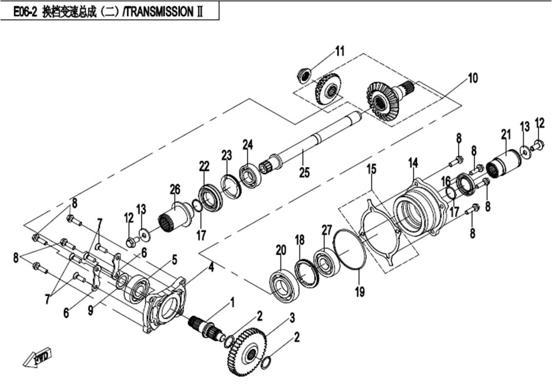 TRANSMISSION 2 POUR CFORCE 450 2016