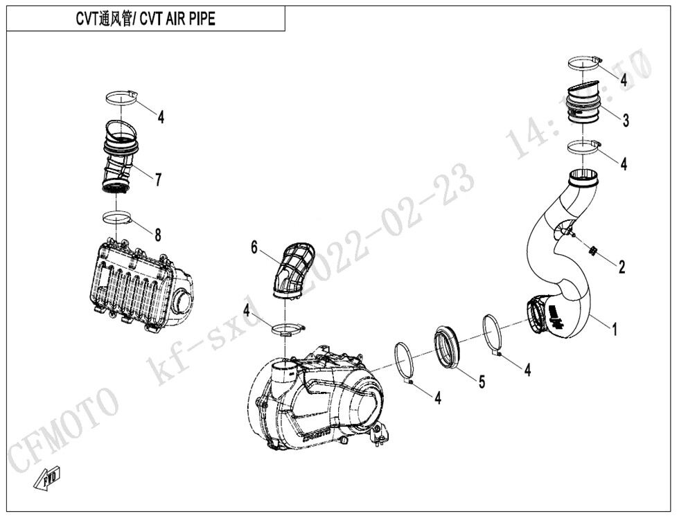 VENTILATION CVT POUR ZFORCE 950 SPORT 4 PLACES 2024