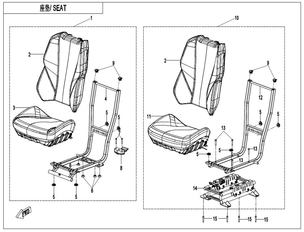 SIEGE POUR ZFORCE 950 SPORT 2023