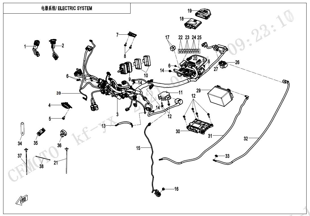 SYSTEME ELECTRIQUE TOURING POUR CF 800MT DESERT 2023