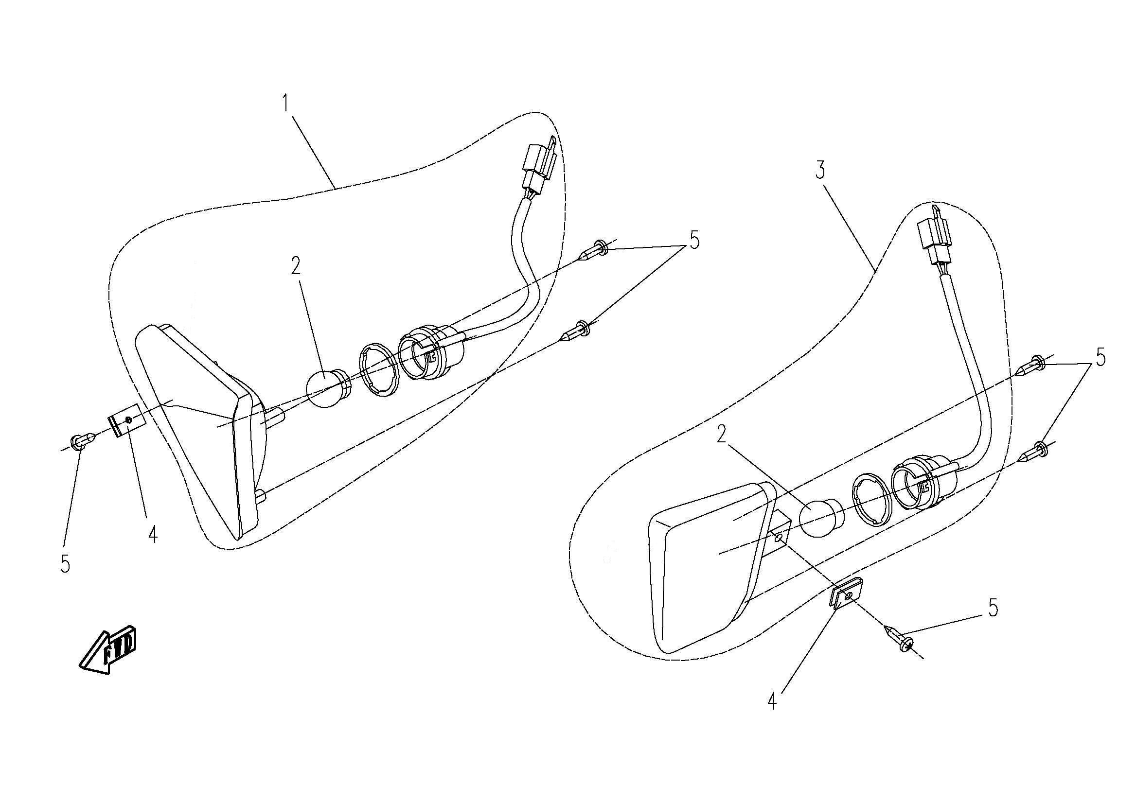 CLIGNOTANTS AVANT POUR CFORCE 450 2015