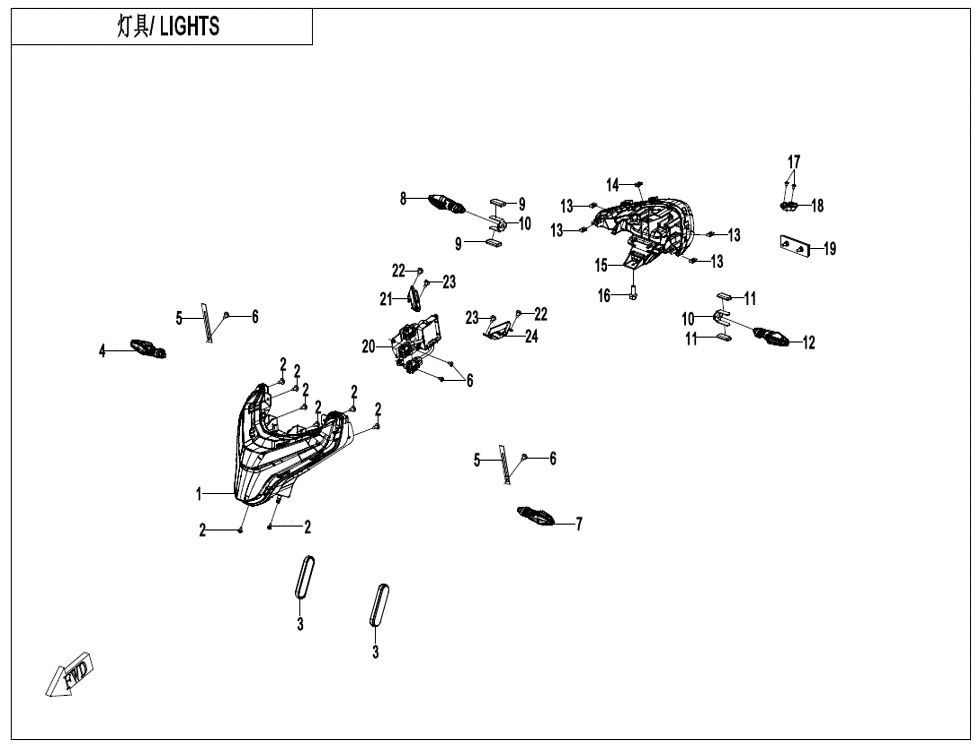 FEUX POUR CF 800 NK ADVANCE 2024