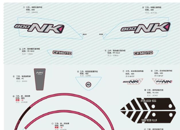 AUTOCOLANTS NEBULA WHITE POUR CF 800 NK ADVANCE 2024
