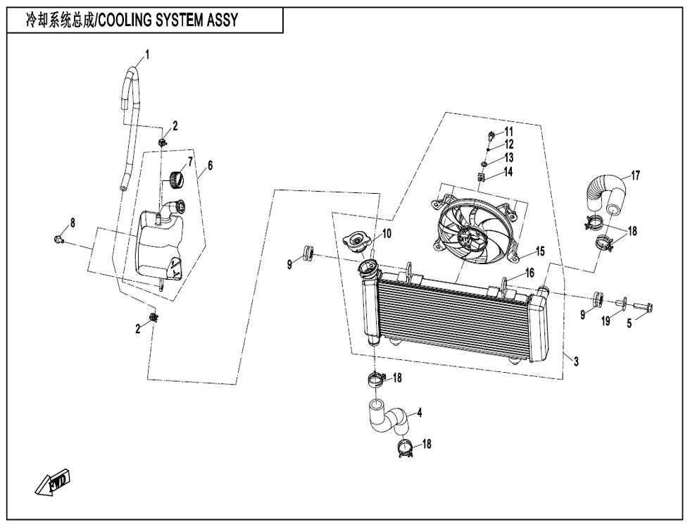 SYSTEME DE REFROIDISSEMENT POUR CF 700 MT 2023