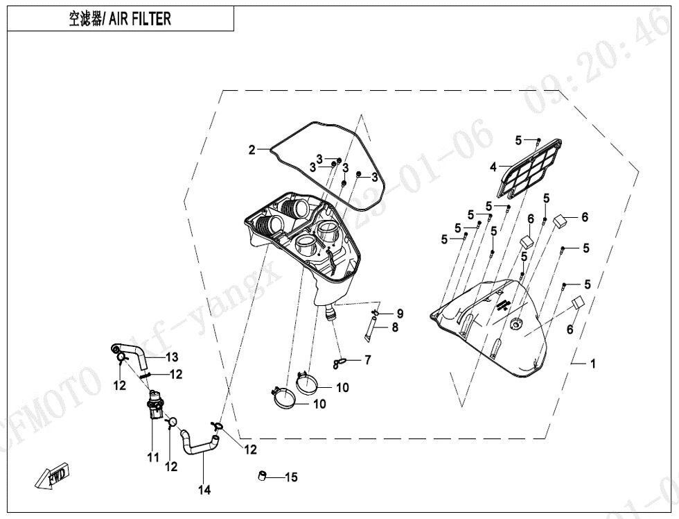 FILTRE A AIR POUR CF 700 MT 2023