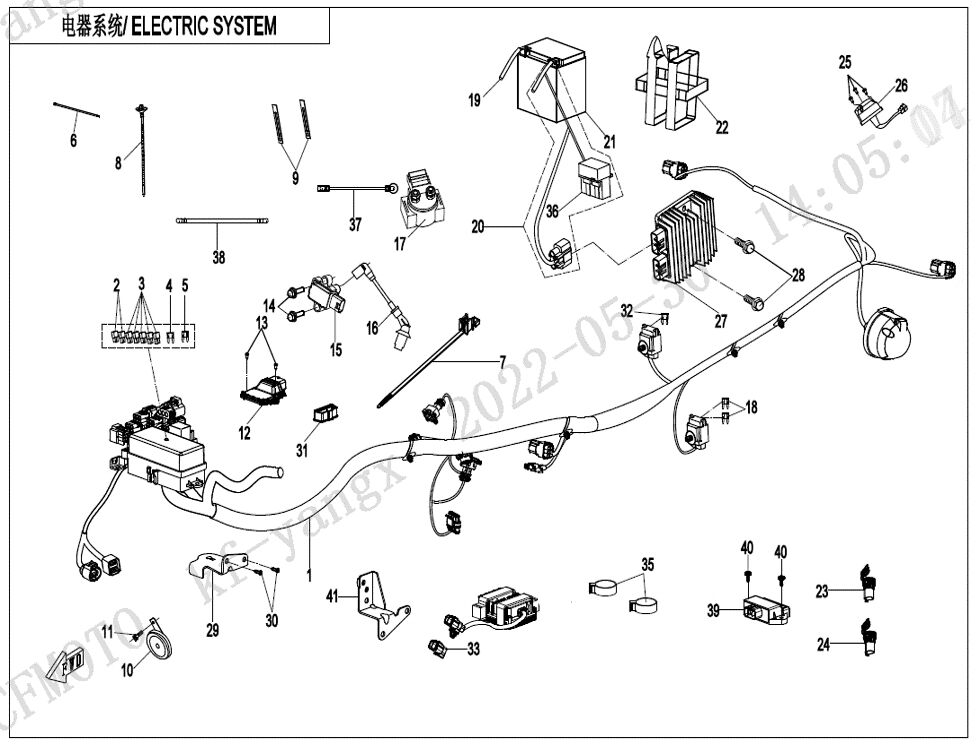 SYSTEME ELECTRIQUE POUR CFORCE 625 T3 OVERLAND 2023