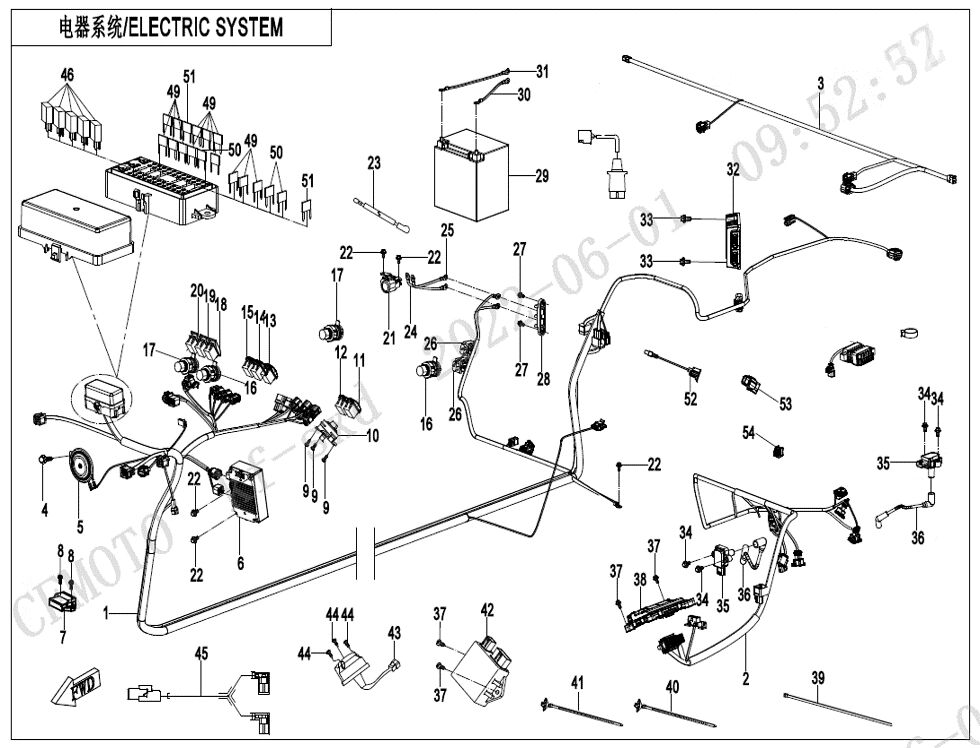 SYSTEME ELECTRIQUE POUR UFORCE 1000 XL BICYLINDRE 2023