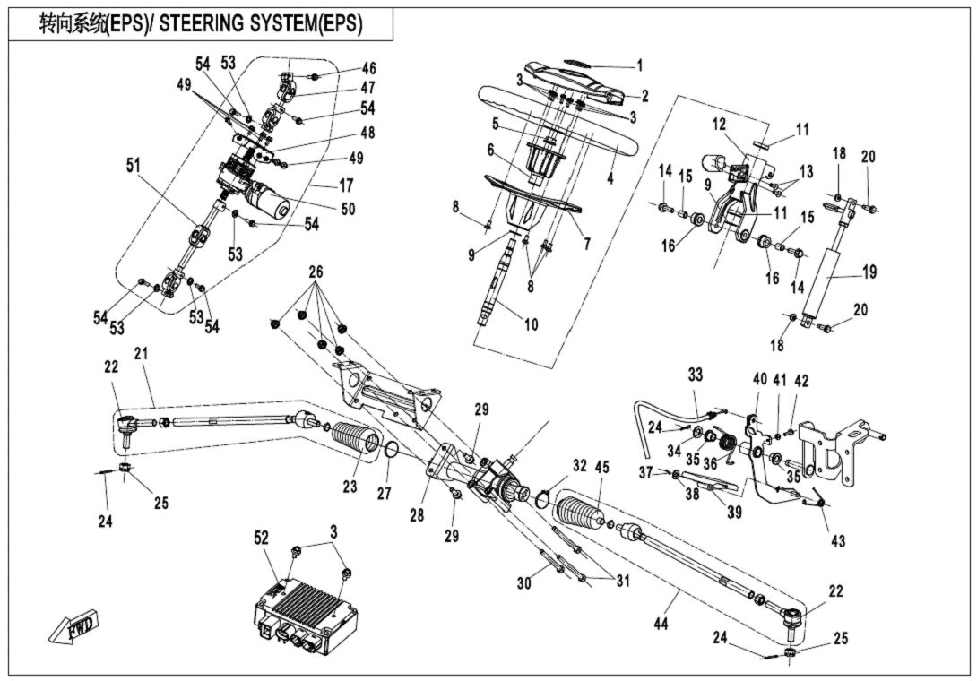 SYSTEME DE DIRECTION EPS POUR ZFORCE 800 T1 2018