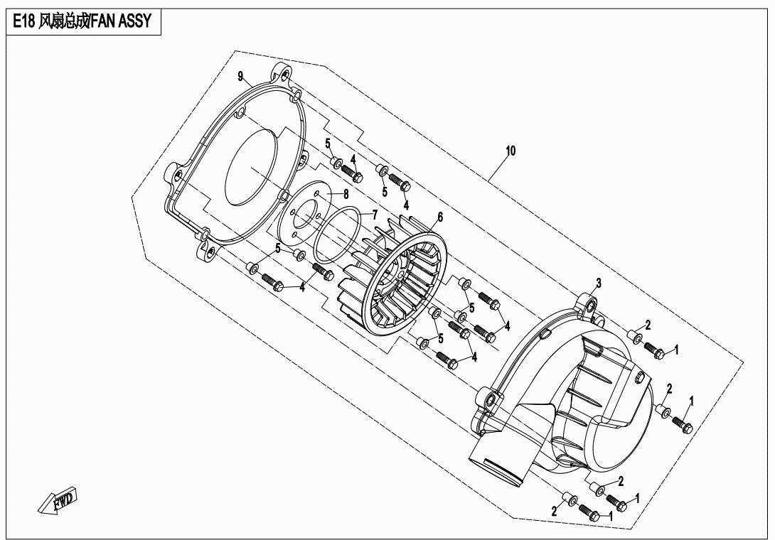 ENSEMBLE VENTILATEUR POUR ZFORCE 800 T1 2019