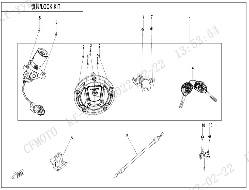 KIT DE VERROUILLAGE POUR CF 400 SR TC 2024