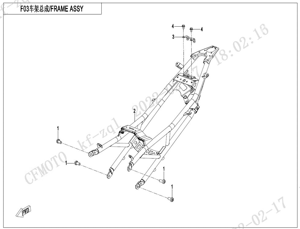 CHASSIS 2 POUR CF 450 SR 2023