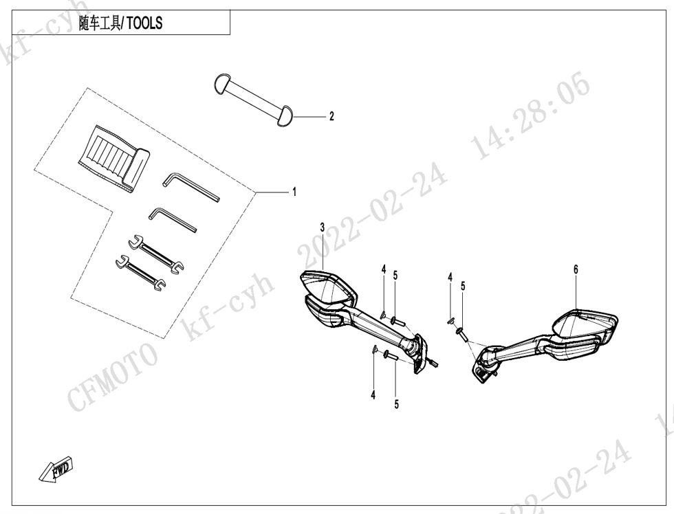 OUTILS POUR CF 450 SR TC 2025