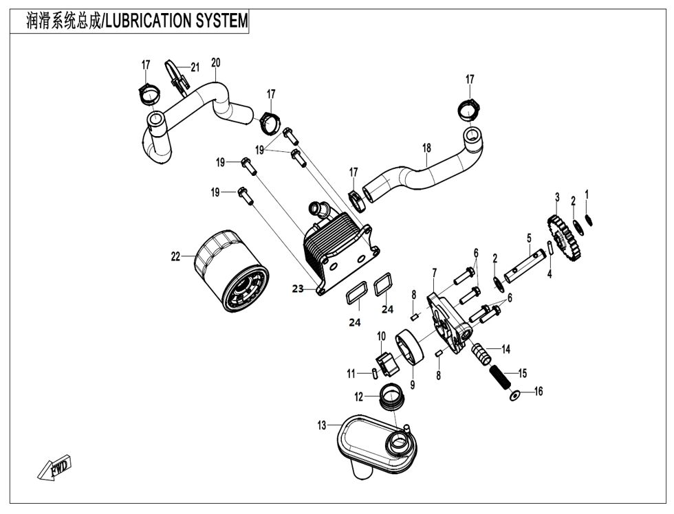 SYSTEME DE LUBRIFICATION POUR CF 450 SR 2022