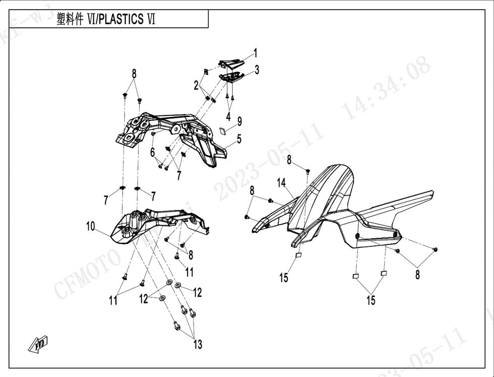 PLASTIQUES 6 POUR CF 450 NK 2024