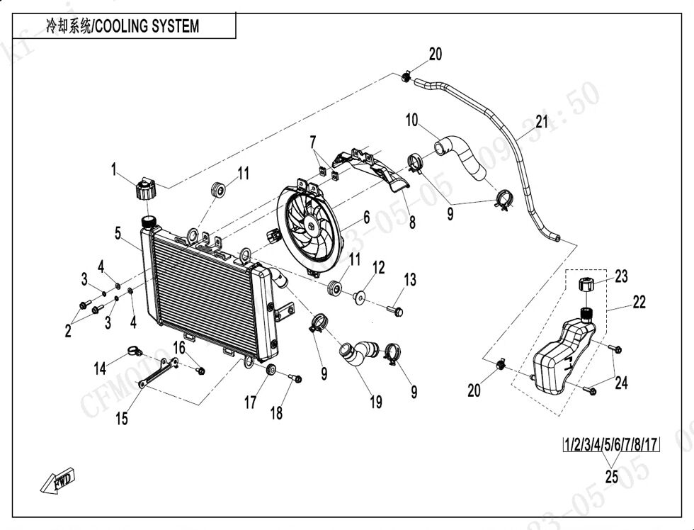 SYSTEME DE REFROIDISSEMENT POUR CF 450 NK 2023