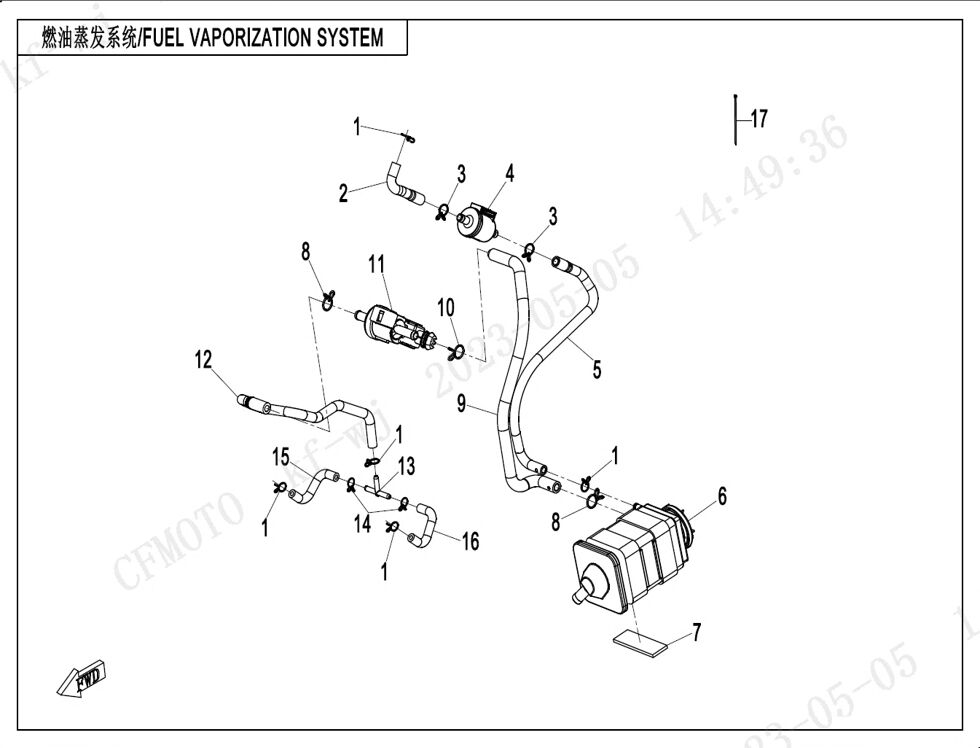 SYSTEME DE VAPORISATION DU CARBURANT POUR CF 450 NK 2023
