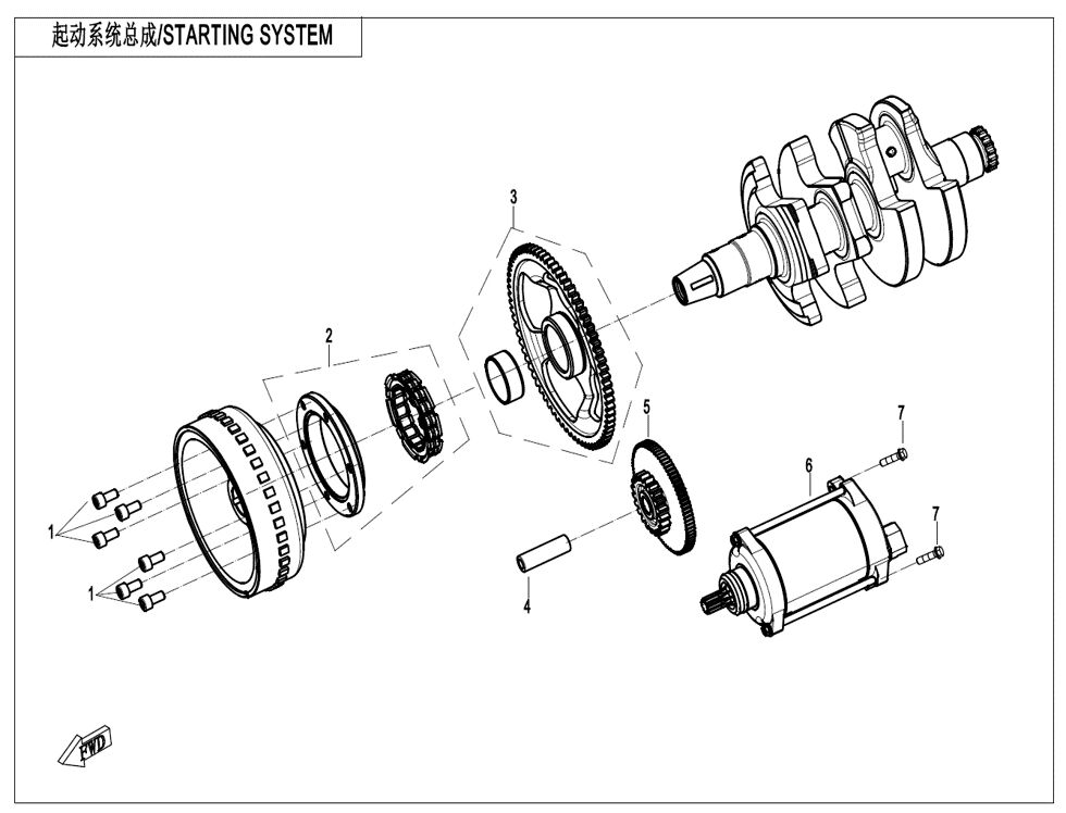 SYSTEME DE DEMARRAGE POUR CF 450 NK 2023