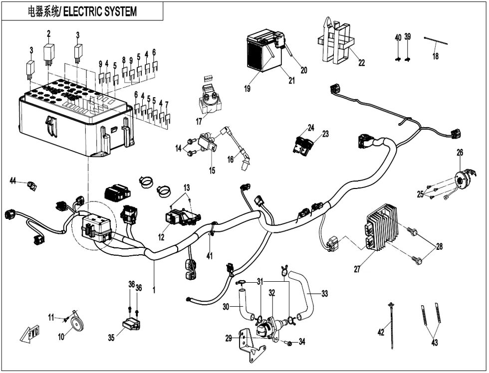 SYSTEME ELECTRIQUE POUR CFORCE 450 T3 COURT EXPERT EPS 2024