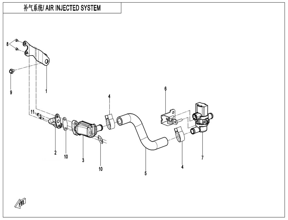 SYSTEME D INJECTION D AIR POUR CFORCE 450 L7E COURT LUXE 2024