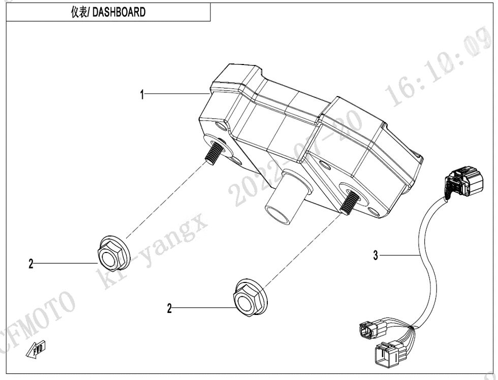 TABLEAU DE BORD POUR CFORCE 520 L7E LONG EXPERT 2024