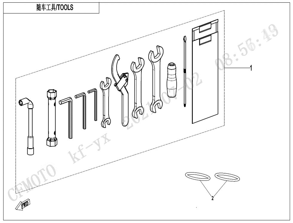 OUTILS POUR CFORCE 625 T3 EPS 2022