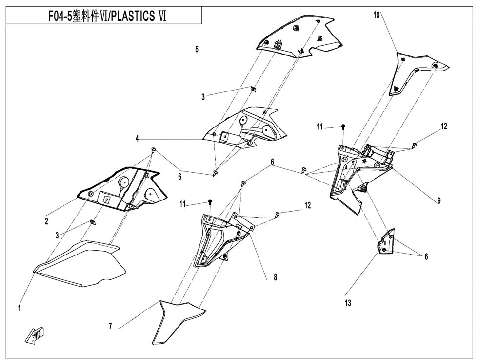 PLASTIQUES POUR CF 650 NK A2 FACELIFT 2022