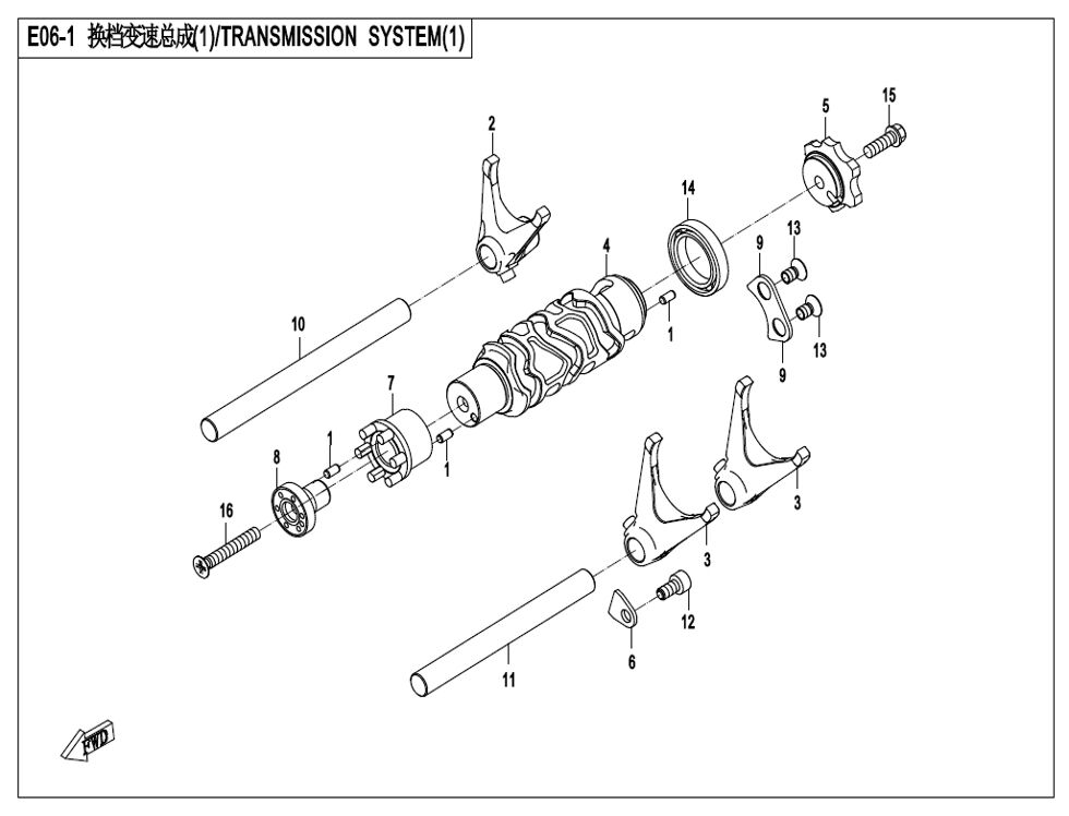 SYSTEME DE TRANSMISSION 1 POUR CF 650 NK A2 FACELIFT 2023