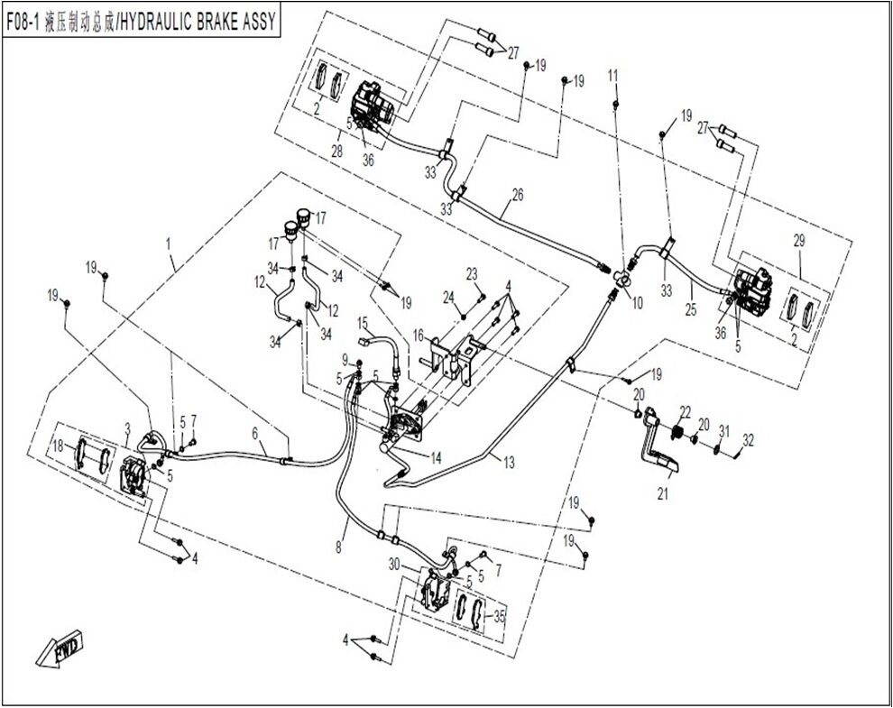 FREINAGE POUR ZFORCE 550 2016